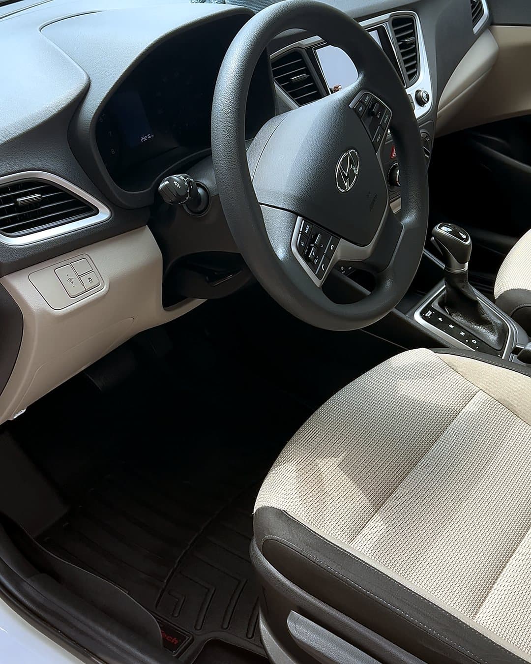 After: Hyundai Accent interior detail