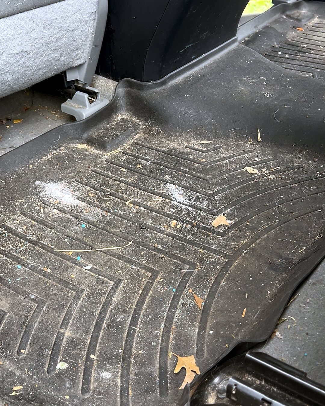 Before: Toyota Tundra floor mats and carpet