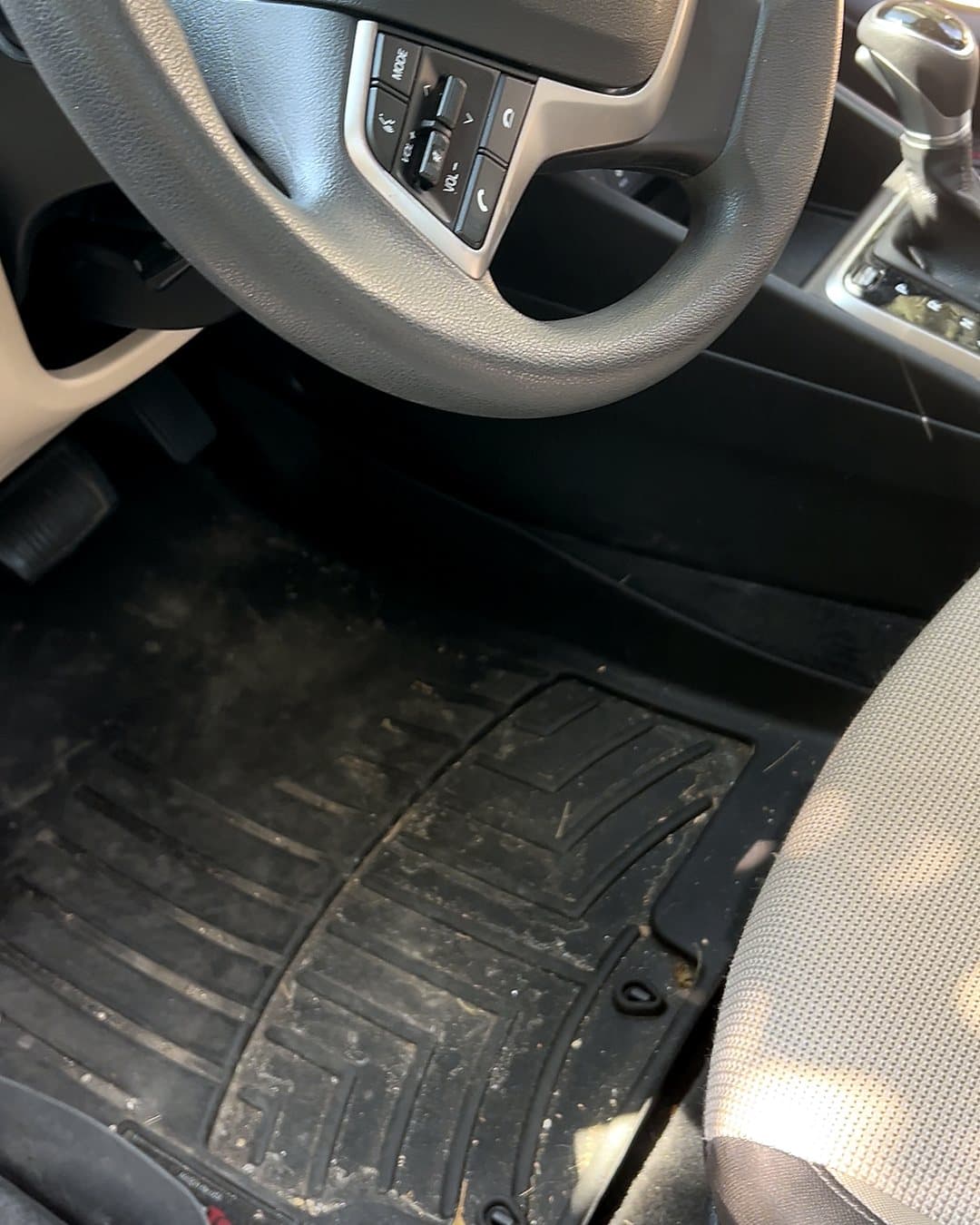 Before: Hyundai Accent interior detail